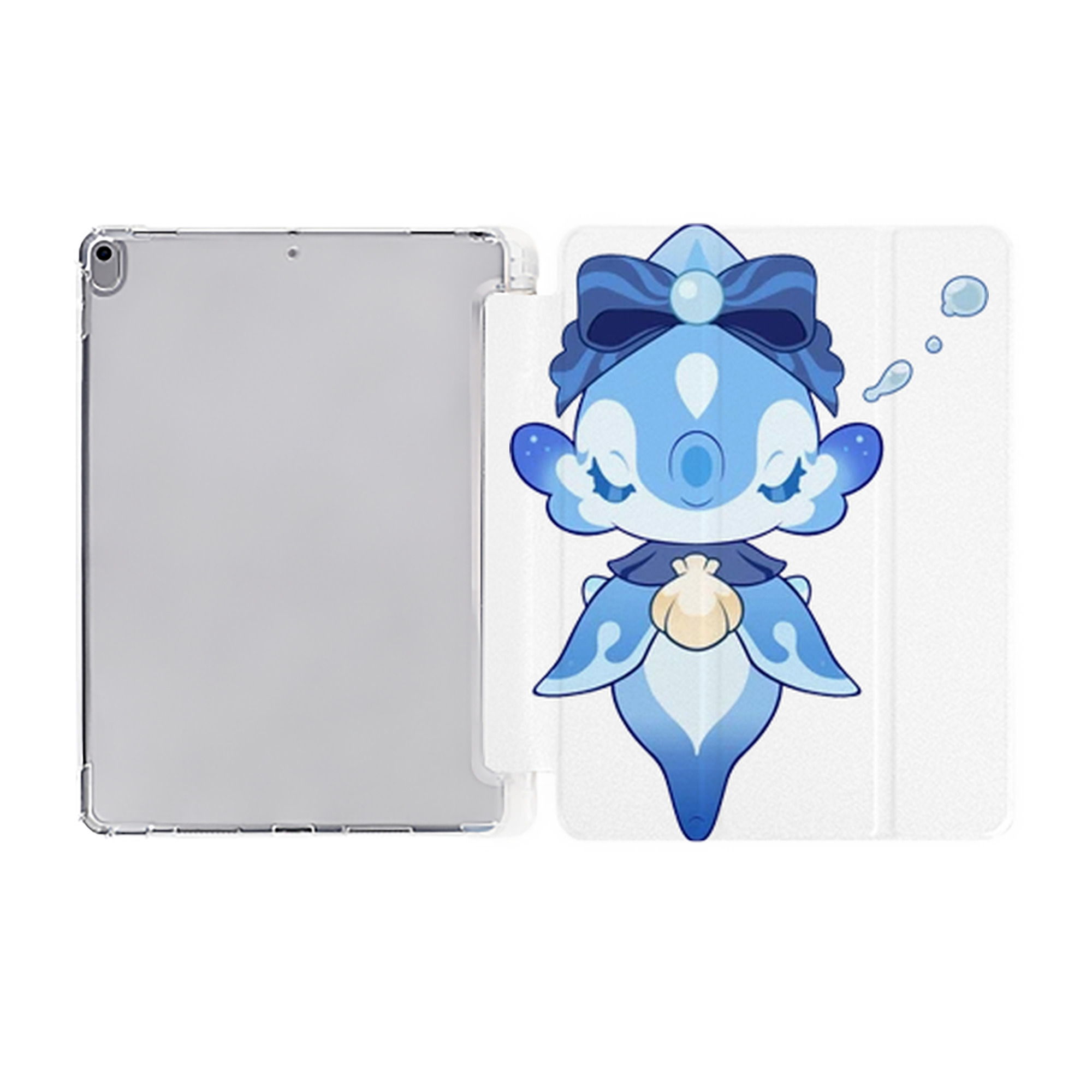 げんし神 フリーナ genshin Furina IPad ケース ペン収納付き 三つ折りスタンド PUレザー×シリコン 対応機種9.5/10.5/10.9インチ